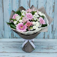 Букет цветов из:  Герберы, Альстромерии и Хризантемы #REPLACE_PRED# Дрожжино