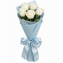 Букет 5 Белых роз Проуд #REPLACE_PRED# Дрожжино