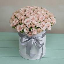 Цветочная композиция из Розы в шляпной коробке #REPLACE_PRED# Дрожжино