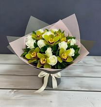 Букет цветов из:  Орхидеи и Розы в Дрожжино