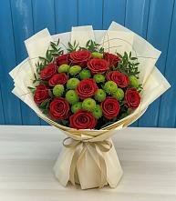 Букет цветов из:  Розы и Хризантемы #REPLACE_PRED# Дрожжино