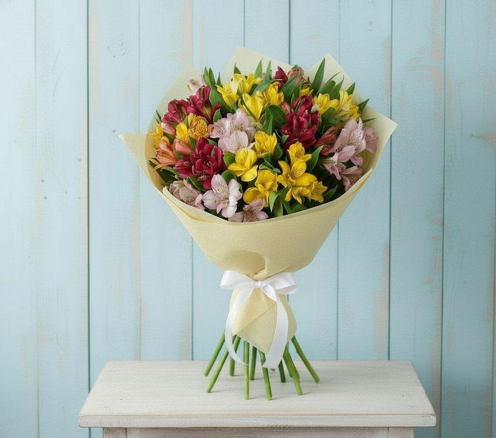 Букет цветов из: Альстромерии в Дрожжино